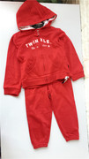 秋6个月1岁2岁女童装女宝宝毛圈棉，运动休闲套装带帽卫衣外套卫裤