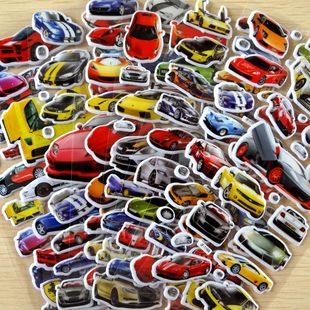 世界名车超跑车玩具汽车，装饰墙壁粘贴画法拉利兰博基尼宝马汽车