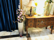 时尚现代干花枝陶瓷器陶艺落地花瓶欧式家居摆设客厅花插直筒水草