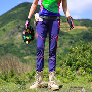 户外速干长裤女弹力快干裤薄款吸汗透气拼接运动登山徒步旅行夏季