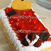 原创仿真奶油草莓蛋糕适用于IPhone7p/12 13华为三星背壳手机壳
