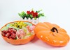 欧式创意南瓜形干果盒分格带盖坚果盒糖果盒瓜子干果盘客厅家用