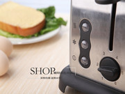全自动不锈x钢烤面包机2片家用早餐机烤面包片机