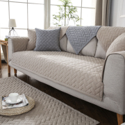 现代简约纯棉防滑沙发垫全棉四季通用组合沙发巾罩实木皮沙发坐垫