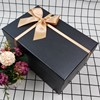 情人节大号西装黑色礼盒长方形婚纱盒礼物包装烫印logo盒