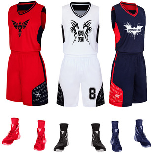 美国队篮球服套装男梦十篮球服diy印字团购儿童篮球背心训练队服
