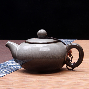 手绘陶瓷功夫茶具套装单壶景德镇窑变雪花釉黑陶粗陶茶壶