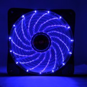 电脑机箱12cm蓝色12v风扇，led炫光台式主机，电源散热风扇水冷风扇