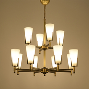 美式吊灯现代简约全铜灯具别墅客厅灯大气简欧餐厅卧室灯北欧风格