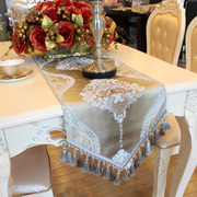 高档茶几桌旗欧式奢华田园美式餐桌长条装饰布艺桌巾台布床尾定制