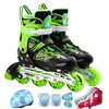 美洲狮儿童溜冰鞋可调节滑冰鞋男女套装，直排轮旱冰鞋闪电配660