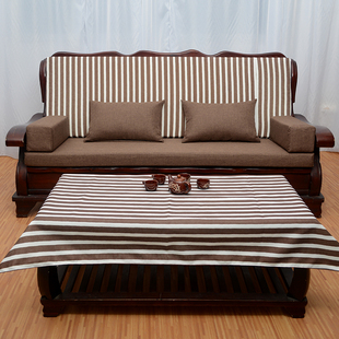 高密度海绵实木沙发联邦椅，春秋椅老式红木沙发坐垫带靠背加厚