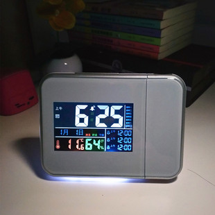电子闹钟创意个性智能卧室床头儿童学生简约男夜光多功能投影时钟