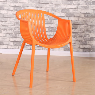 户外休闲椅北欧庭院椅加厚塑料洽谈椅家用餐椅欧式扶手椅子