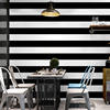 黑白色竖条纹墙纸，现代简约客厅卧室咖啡馆餐厅，服装店电视背景壁纸