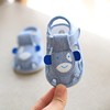 夏男女婴儿鞋子0-6-12个月宝宝软胶底学步鞋包头布凉鞋透气步前鞋