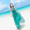 夏季大码女装雪纺连衣裙，海边沙滩裙波西米亚长裙，休闲风吊带裙
