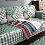 四季布艺防滑沙发垫全棉北欧坐垫客厅实木通用简约现代沙发套罩巾