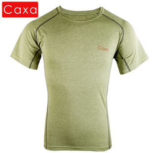 caxa夏季阳离子户外短袖，速干衣男款户外休闲快干透气运动衣