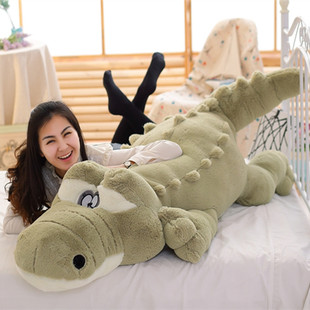 超大号公仔2米鳄鱼，靠枕抱枕鳄鱼娃娃儿童，生日礼物毛绒玩具可拆洗