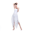 白色吊带舞蹈服儿童芭蕾舞裙飘逸现代舞蹈服装现代舞蹈演出服装女