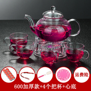 加厚玻璃茶壶耐热高温过滤泡茶壶花茶壶玻璃茶具套装整套水壶家用