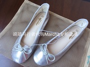 香港marcha芭蕾舞鞋蝴蝶结平底鞋柔软舒服女单鞋浅口单鞋