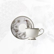 咖啡杯家用陶瓷韩国进口杯子碟子套装骨质瓷茶杯PROUNA水晶马克杯