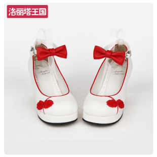 Angelic imprint洛丽塔LOLITA鞋圆头中国风蝴蝶结粗跟公主鞋8522