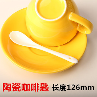 陶瓷创意咖啡勺不锈钢，咖啡勺叉子复古小勺子，不锈钢咖啡器具调
