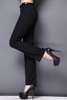 职业女士西裤黑色斜纹女装长裤时尚修身上班工作面试职场直筒正装