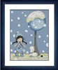 正宗dmc法国十字绣套件bt女孩系列，雪中女孩，可爱卡通人物印花
