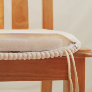 椅垫欧式餐椅垫坐垫布艺加厚防滑餐桌椅垫子凳垫带绑带屁股垫座垫
