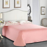 中式床品纯棉四件套白色粉色床，单式4件套刺绣被套高档床上用品