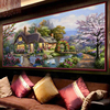 蒙娜丽莎十字绣花园小屋2023线绣客厅大幅卧室欧美系列风景画