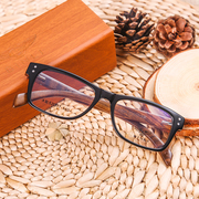 渐变色近视眼镜框缤利B6086木制腿板材框木质复古眼镜架男女款