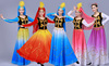 新疆舞蹈演出服女2021少数民族长裙，服装现代舞蹈，服维族大摆裙