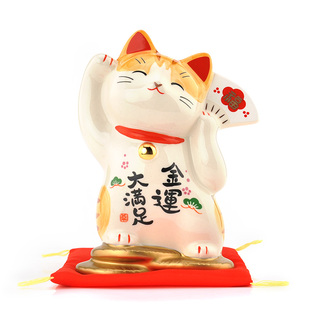 日本药师窑金运店铺开业收银台家居结婚创意礼物存钱罐招财猫摆件