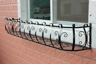 铁艺窗台花架阳台栏杆，护栏悬挂室外户外窗户壁挂，花盆架花篮置物架