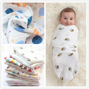 muslin棉新生儿用品纱布襁褓，包巾宝宝浴巾婴儿，抱被夏季空调被薄款