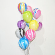 10寸o牌特色玛瑙气球，印刷云彩球酒吧，ktv装饰大理石纹云纹印花气球