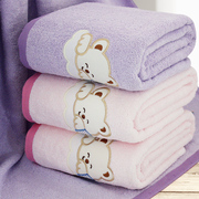 纯棉刺绣儿童毛巾被加厚卡通婴儿浴巾正方形包被夏季盖毯110*110