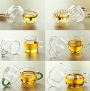 耐热玻璃茶具功夫小茶杯家用品茗杯双层带把透明加厚咖啡杯玻璃杯