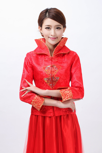 2019中式传统结婚礼服红色，新娘装敬酒服回门服表演套裙小凤仙