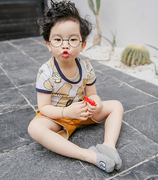 韩国儿童镜框太阳镜男女童圆形眼镜框，金丝眼镜细边镜框潮童