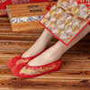龙凤女式秀禾鞋结婚鞋中式千层底汉服民族风新娘鞋大红色布鞋