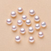 淡水珍珠 3-4扁圆馒头珠 散珠 颗粒珠 裸珠 半孔贴片DIY配件