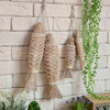 地中海鱼挂件手工实木串鱼壁饰，美式乡村墙壁挂饰，墙饰仿真鱼串装饰