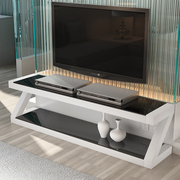 定制钢化玻璃电视柜茶几组合简约现代烤漆欧式客厅柜大小户型电视