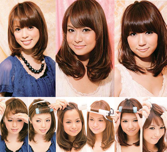 针对不同脸型教你打造蓬冬季中长发的扎法松刘